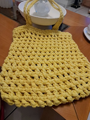 Handmade yellow shoulder bag new