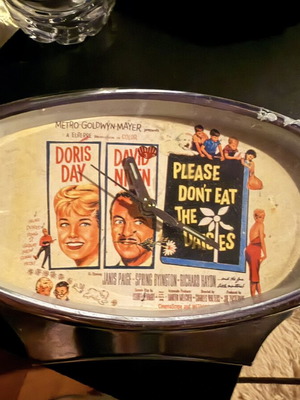Please Don't Eat the Daisies Retro Collectible Table Clock used