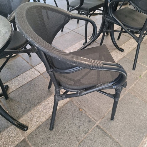 Bistrot Almeco aluminum textilene chairs used