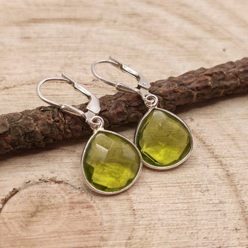 Silver earrings with Peridot new