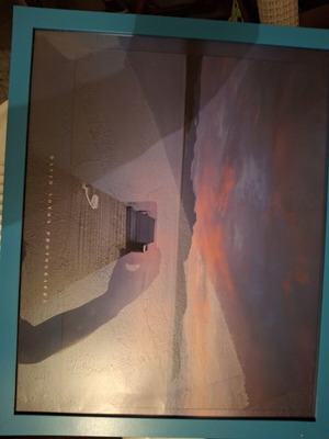 Framed art print with painting