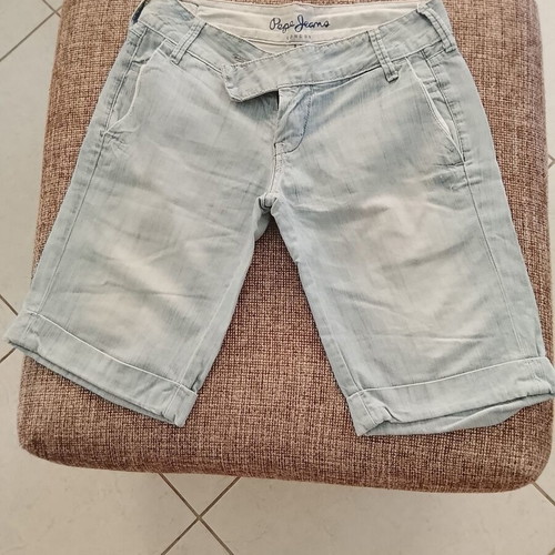 Pepe Jeans women's denim bermuda shorts used, light blue, size XS-S