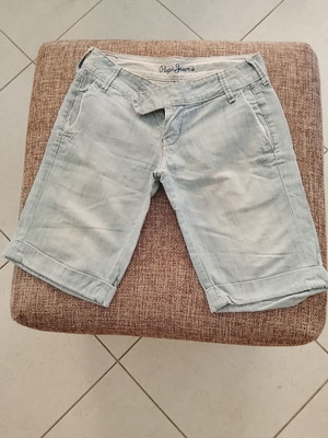 Γυναικεία βερμούδα τζιν Pepe Jeans μεταχειρισμένη, ανοιχτό μπλε, μέγεθος XS-S