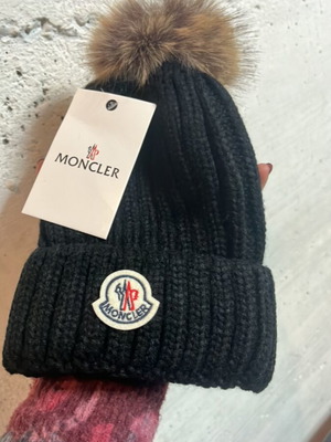 Moncler black knit cap new with tag