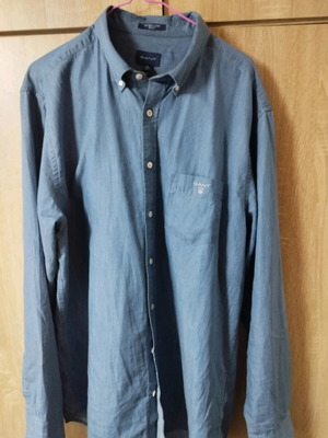 Gant men's shirt XL like new, light blue denim