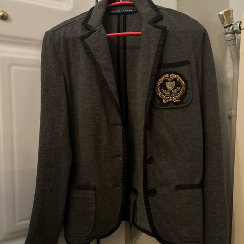 Ralph Lauren Blue Label blazer women's gray melange like new, size S