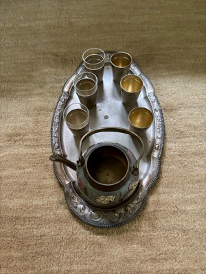 Vintage decoration and serving set used