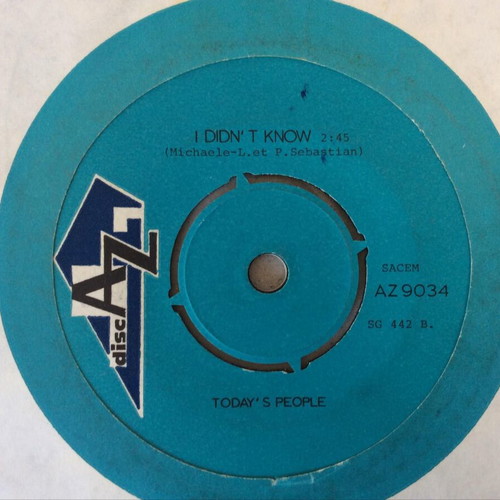 Today's People 45 RPM Vinyl Record like new