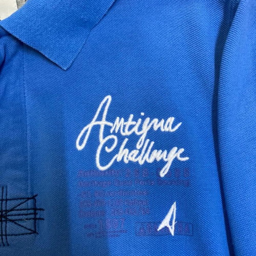 Gaastra Polo shirt M blue with Waterpoort Sneek sleeve detail