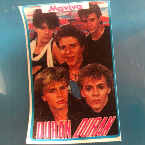 Manina stickers used, pack of 6, Duran Duran, Bruce Springsteen, Wham, Karate Kid