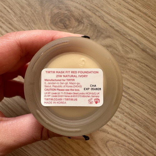 TIR TIR Mask Fit Red Foundation used once, shade 21W natural ivory