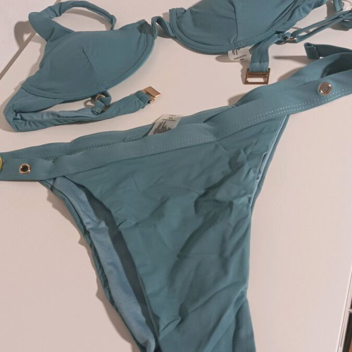 Bikini set new, petrol color, size M/L with underwire top