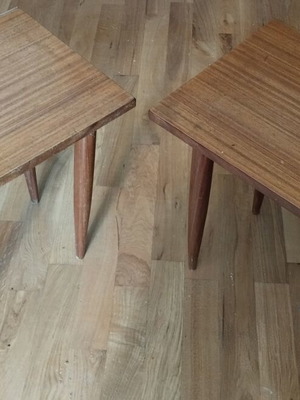 Vintage side tables set of 2 60s Mid-Century Modern used