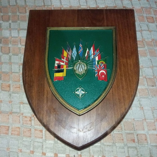 NATO country flags shield used, large