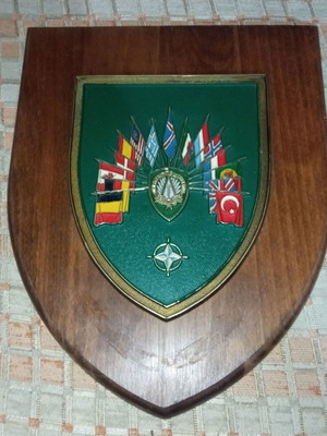 NATO country flags shield used, large