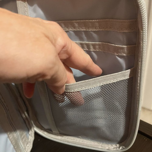 Fabric wallet and document organizer new, gray, multiple compartments