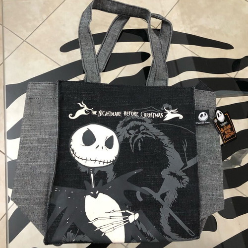 Nightmare Before Christmas Jack black and grey jean handbag new