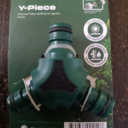 Y piece for watering new, hose connection accessory