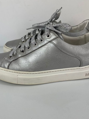 MCM grey leather sneakers size 37 used