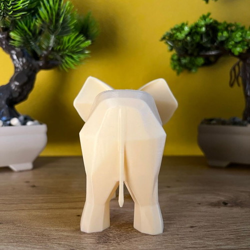 Handmade 3D Printed Low Poly Elephant Minimal Decorative 10x9cm new