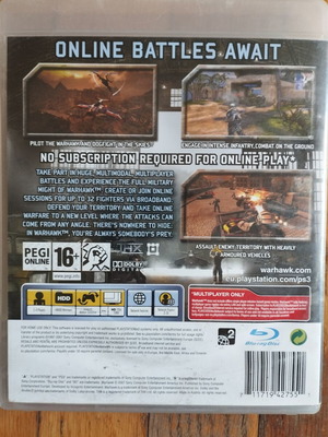 Warhawk PS3 game used, complete