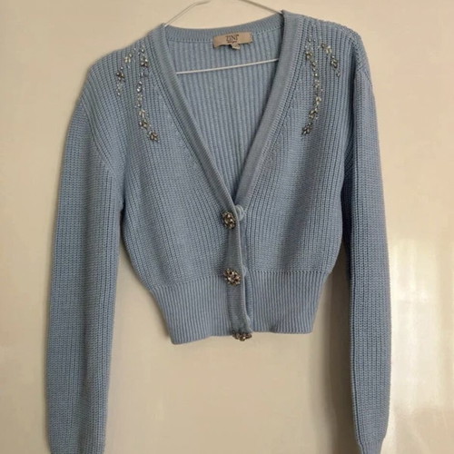 Zini boutique cardigan like new turquoise