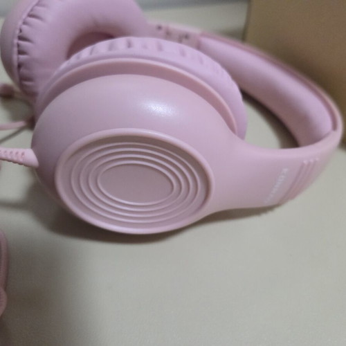 KonnaD pink USB-C kids headphones with adjustable band