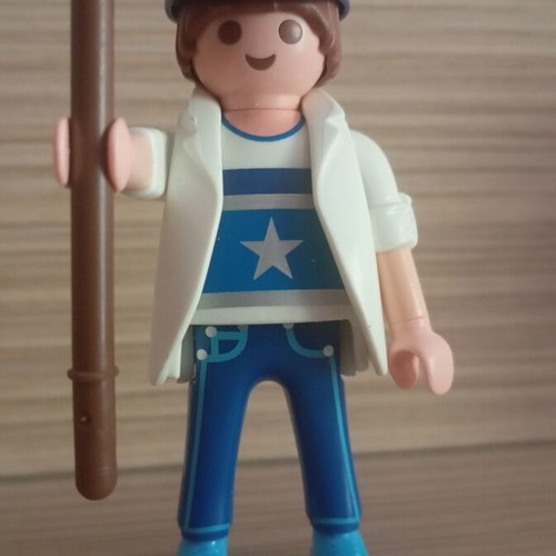 Playmobil Atromitos football fan figure with flag and cap