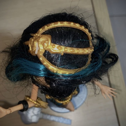 Monster High Cleo de Nile Frights Camera Action Doll 2014 used full set
