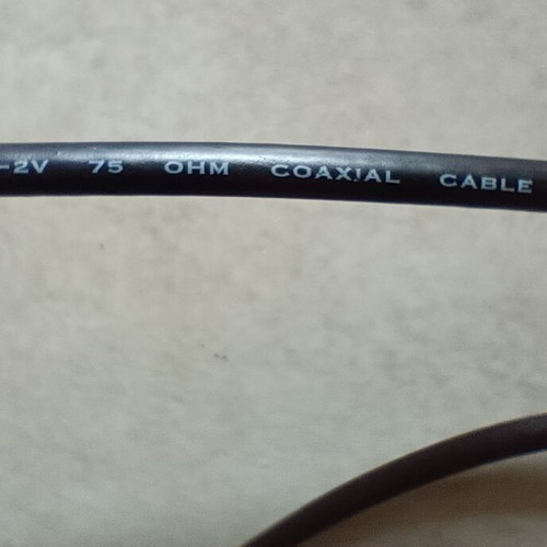 Coaxial cable 75ohm like new, 1.8 meters, suitable for subwoofer