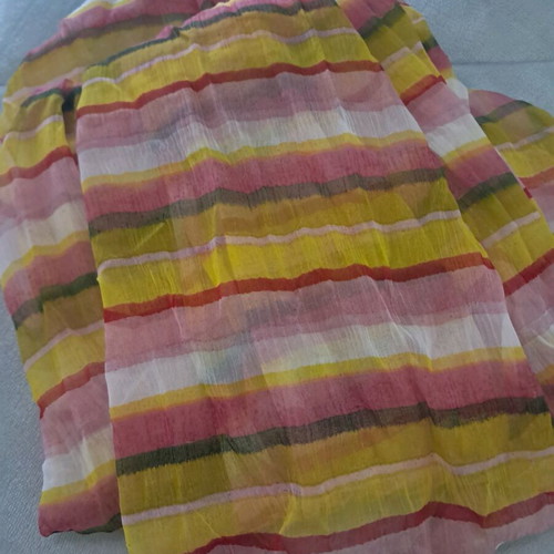Benetton scarf colorful striped like new, spring-summer