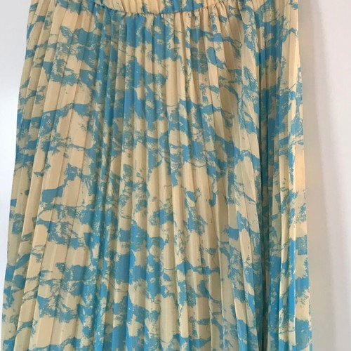 Monki pleated midi skirt new, turquoise, size L