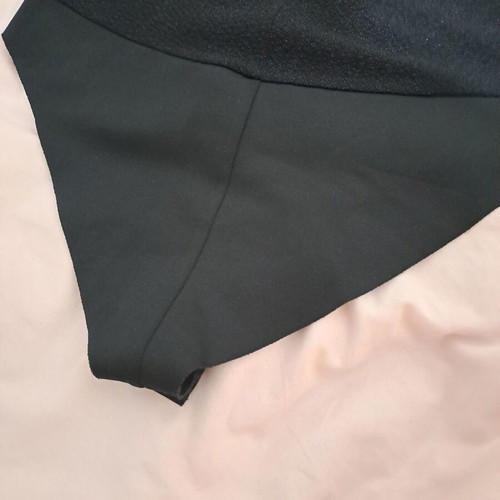 Bershka bodysuit small black shiny with fringes like new