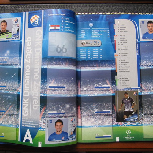 Panini Champions League 2012/13 άλμπουμ μεταχειρισμένο με 63 αυτοκόλλητα