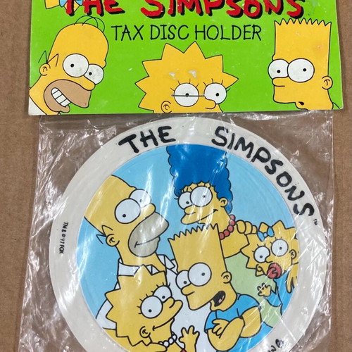 The Simpsons Tax Disc Holder 1997 new Matt Groening