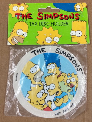 The Simpsons Tax Disc Holder 1997 new Matt Groening