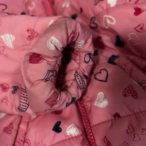Benetton children's jacket pink 90cm with fleece lining
