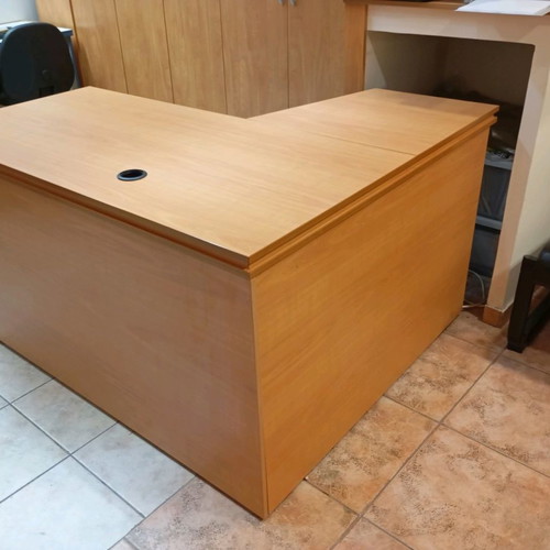 Corner desk used, reception desk