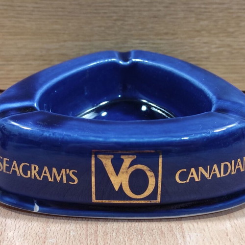 Seagram's V.O. Canadian Whisky ceramic ashtray used