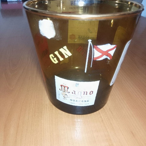 Osborne Veterano collectible glass, like new, 12.5 cm diameter, 13 cm height