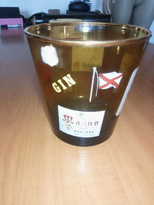 Osborne Veterano collectible glass, like new, 12.5 cm diameter, 13 cm height