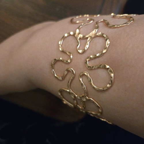 Ancient Greek bracelet new gold-colored stainless steel
