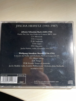 Heifetz violin CD used