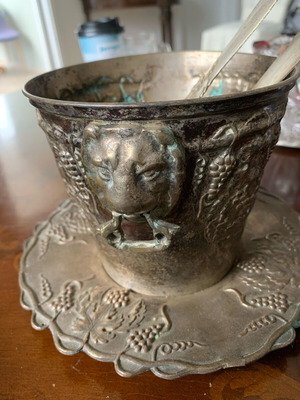 Vintage silver plated Arzante 3-piece serving set used