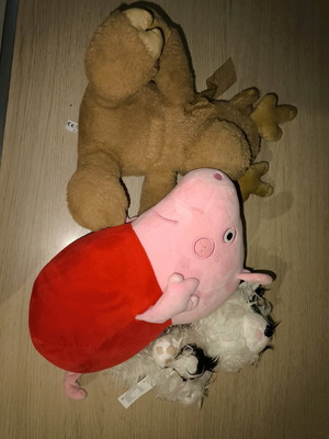 Stuffed toys used, in good condition, pack of 3
