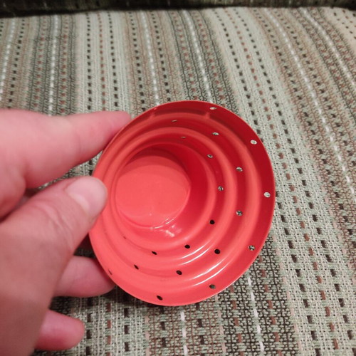 Metal tealight holder, orange