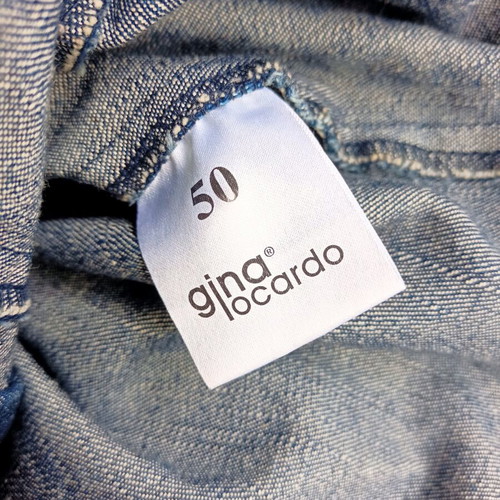 Gina Licardo denim vest like new, size 50, blue