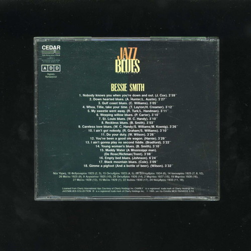 Bessie Smith Jazz & Blues Collection CD used, No 18