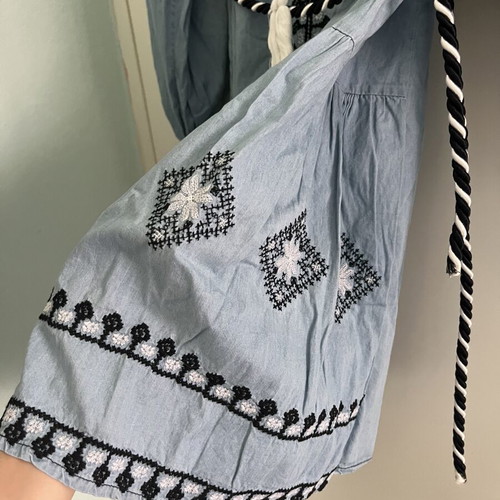 Embroidered dress new, blue, sizes S and M
