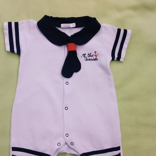 Mini Raxevsky baby romper 9 months like new, sailor style